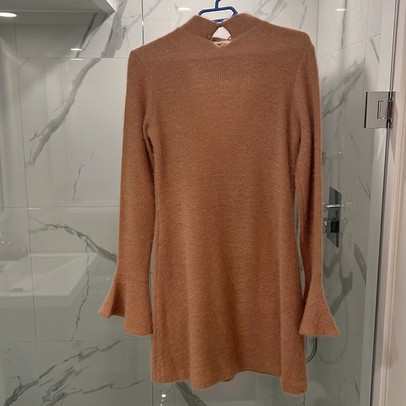 ***SOLD*** Saylor Sienna Bell Sleeve Dress in Camel - Picture 5 of 5